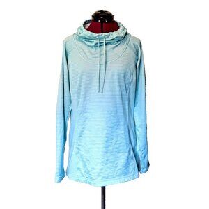 Columbia Women’s Pullover Sweatshirt Size L Green Cowl Funnel Neck Fleece Lined